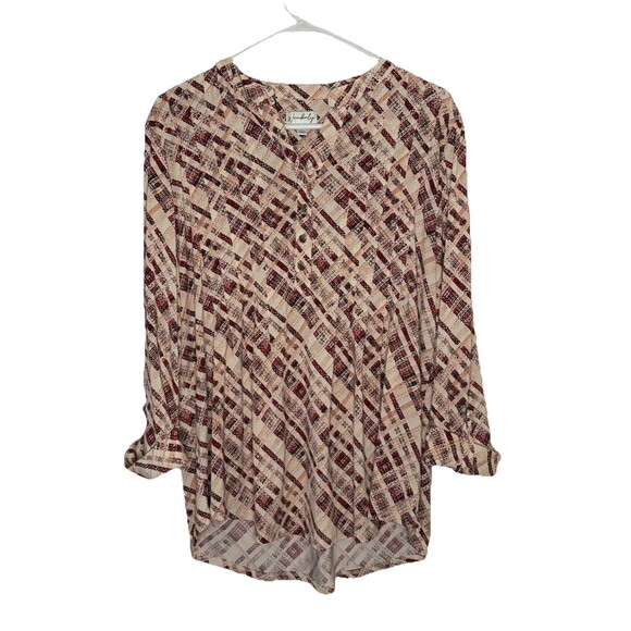 Lot of 2 Wonderly Women’s Size L Large Casual Tops Spring & Fall Prints - Picture 7 of 13